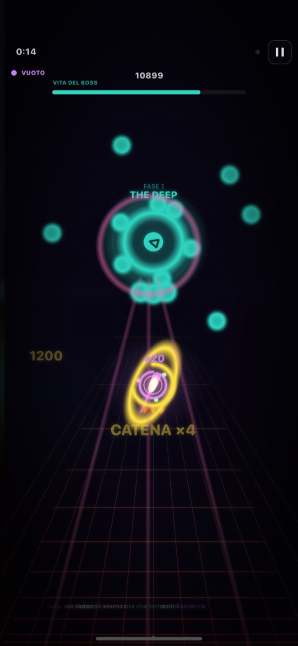 30 Days screenshot: The first boss. When the core opens, dash